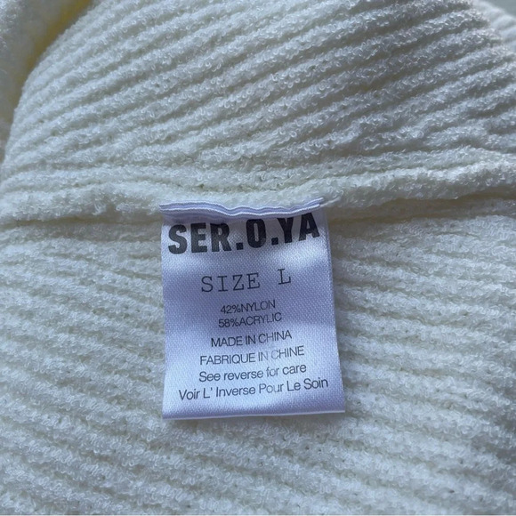 SER.O.YA Ira Off White Sweater Maxi Dress 22237 - Picture 8 of 10